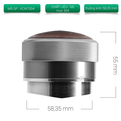 Dụng cụ OCD 58.4mm tamper dàn phân bổ cà phê espresso pha máy nắp gỗ