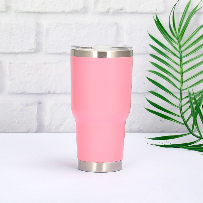 Ly Giữ Nhiệt Matte 3 Lớp Inox304 900Ml - Tặng Kèm Túi Và Ống Hút - Hồng Pink
