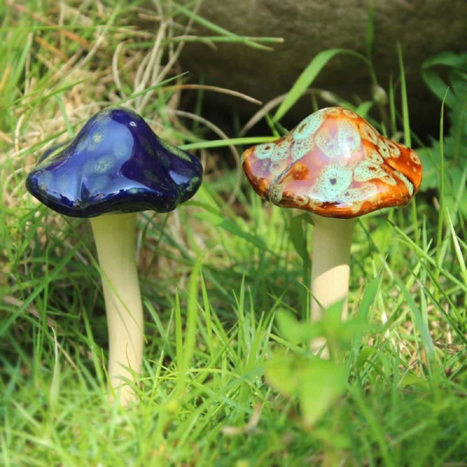 Rustic Garden Mushroom Home Backyard Patio Yard Lawn Decor Statue Stakes