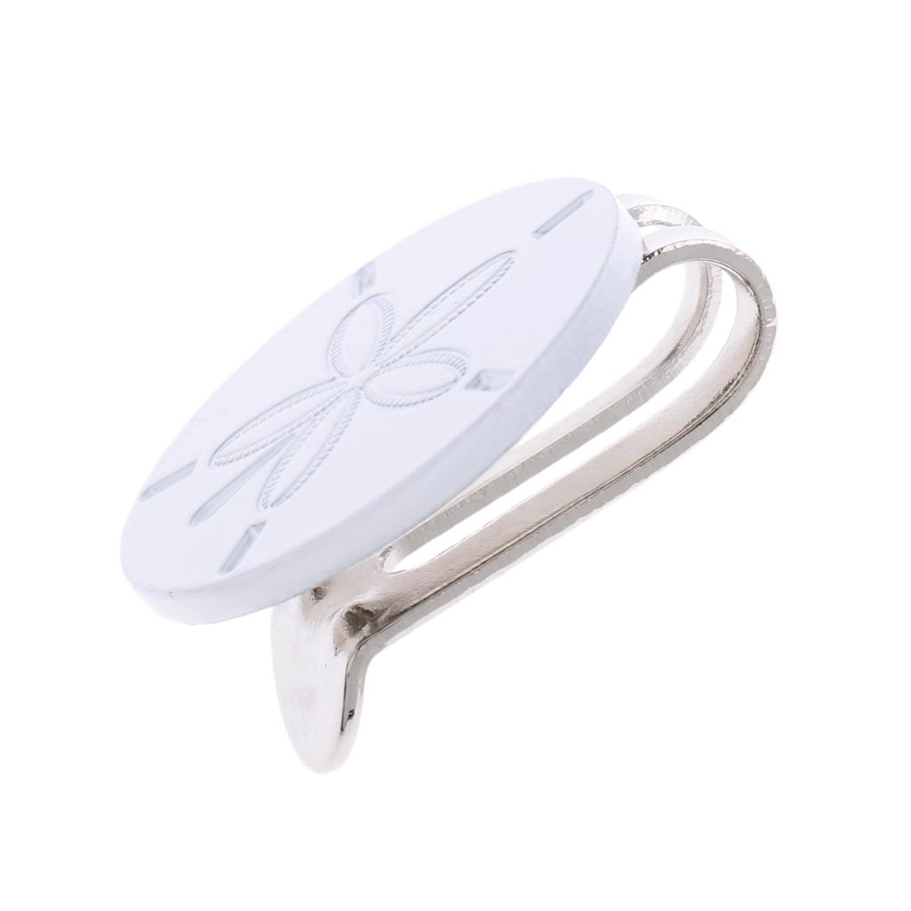 Sturdy Alloy White Flower Magnetic Golf Ball Marker Clip On Cap Visor Gift