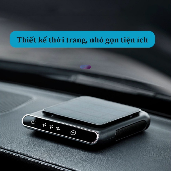 Máy lọc không khí thông minh không dây sử dụng Pin năng lượng mặt trời hoặc cổng USB - Nội thất ô tô