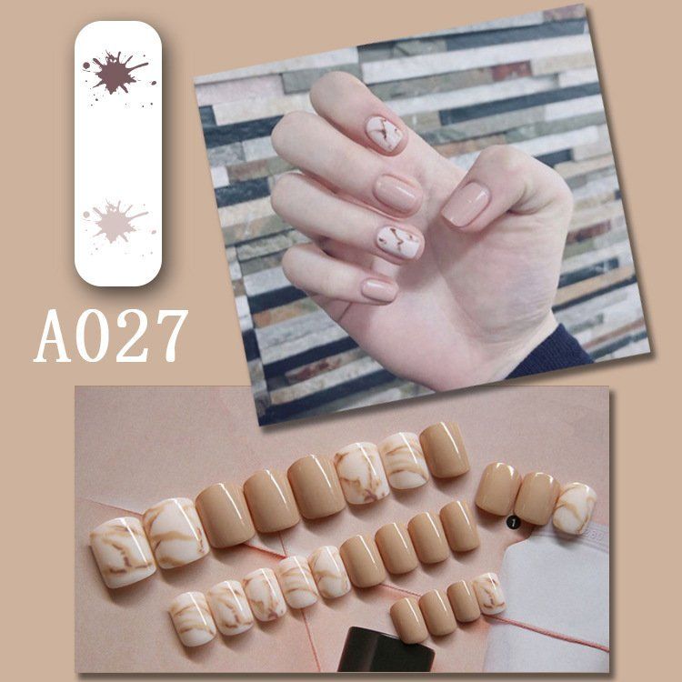 Set 24 nail giả, móng tay giả nhiều màu sắc kiểu dáng độc đáo cho nữ MG11