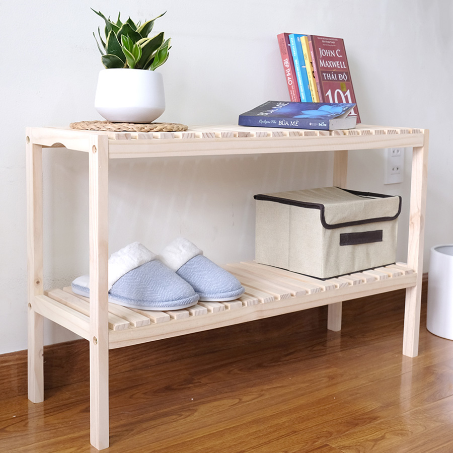 Kệ Giày Dép - Kệ Đa Năng Gỗ 2 Tầng Size M Bench 2FM Nội Thất Kiểu Hàn BEYOURs - Gỗ Tự Nhiên