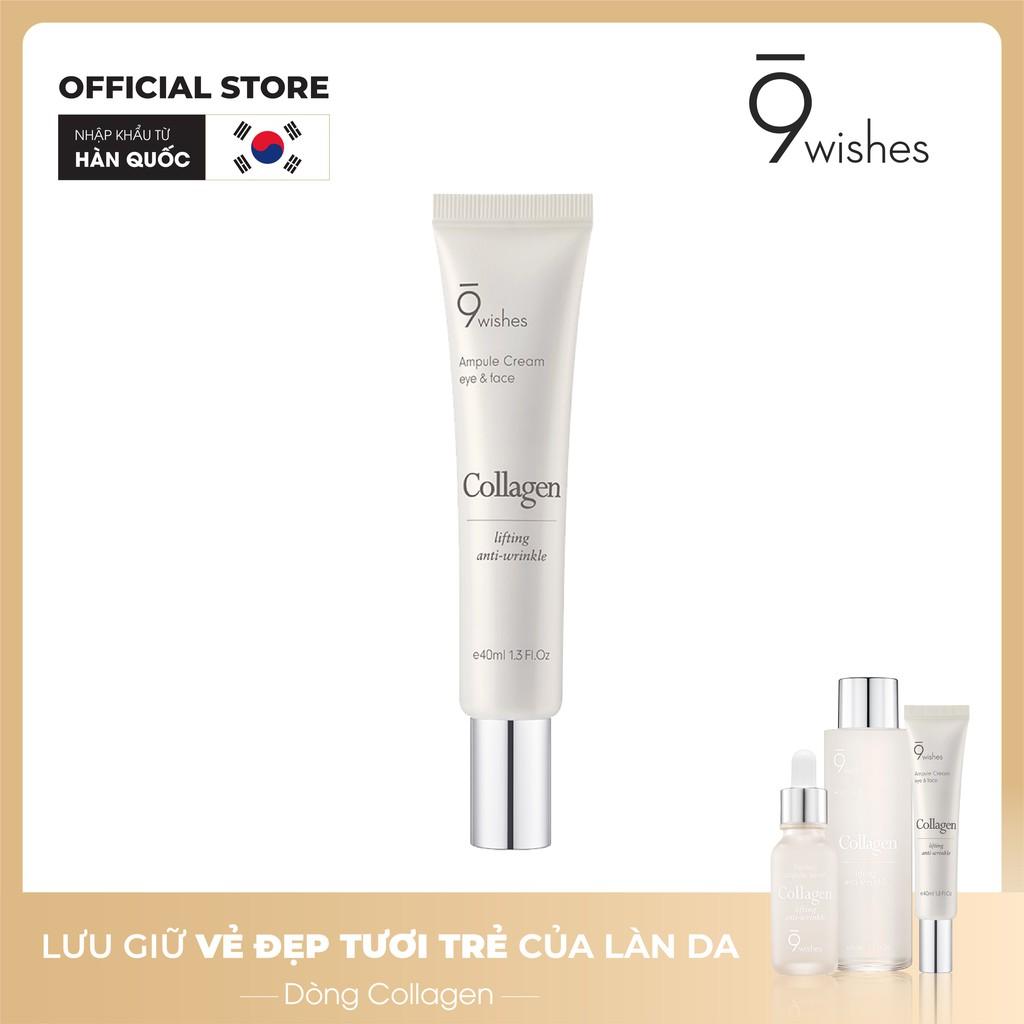 Kem Mắt 9 Wishes Collagen Ampule Eye &amp; Face Cream 40ml