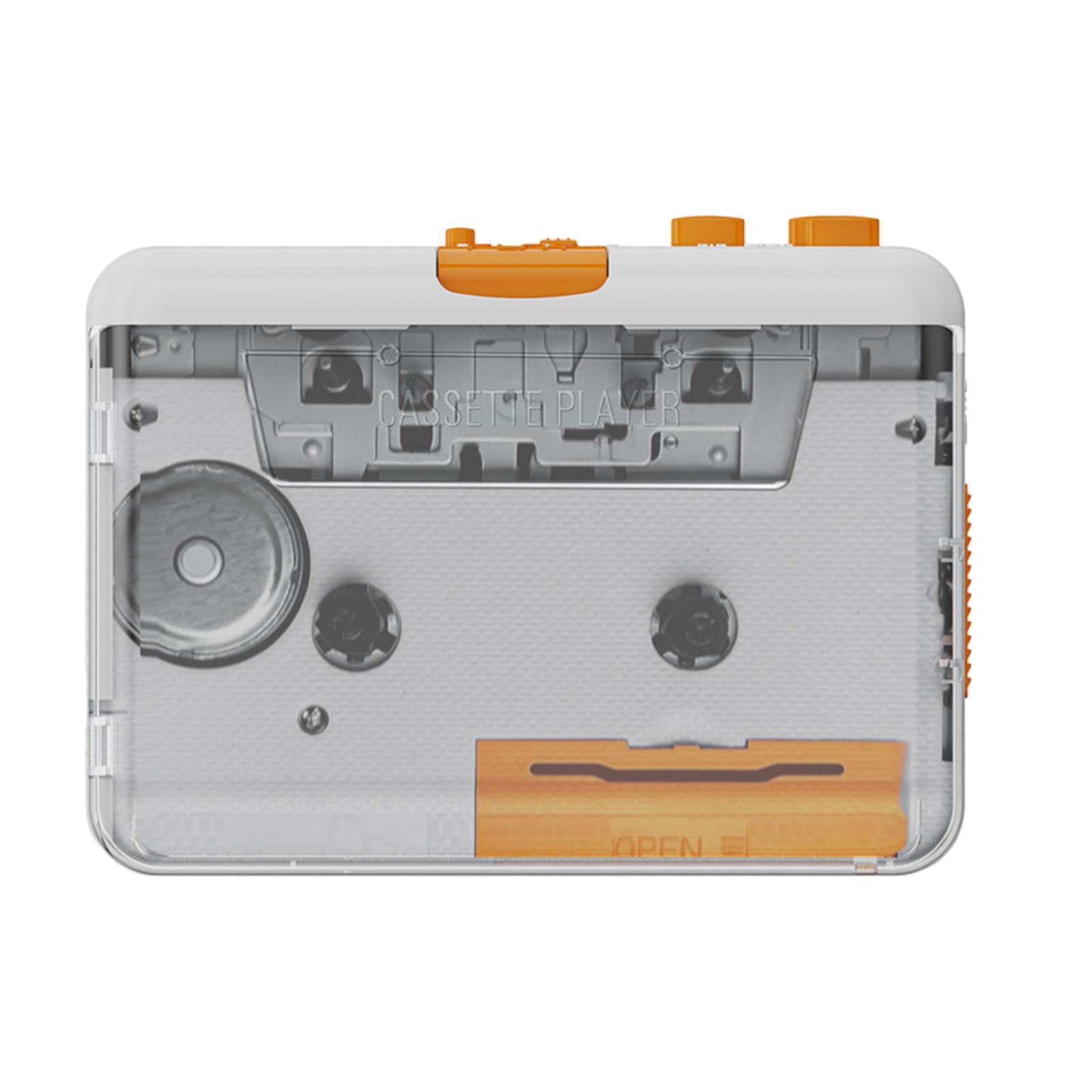USB Cassette Tape to MP3 Converter, Cassette Player, Portable with USB Cable Convert Walkman for Laptop Vacation, Personal Computers for