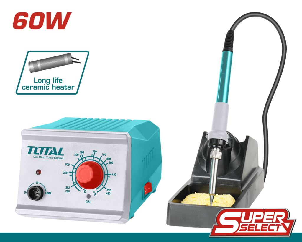MỎ HÀN CHÌ 60W KÈM MÁY ỔN ĐỊNH NHIỆT TOTAL TET160911 - HÀNG CHÍNH HÃNG