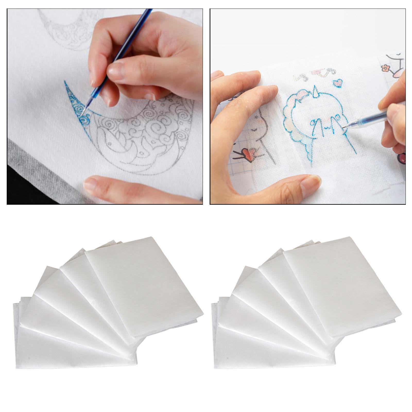 2x 10 Sheets White Carbon Transfer Paper 20x20 Inch Tracing Paper Carbon Graphite Copy Paper with Embossing Stylus Tracing Stylus Dotting Tools