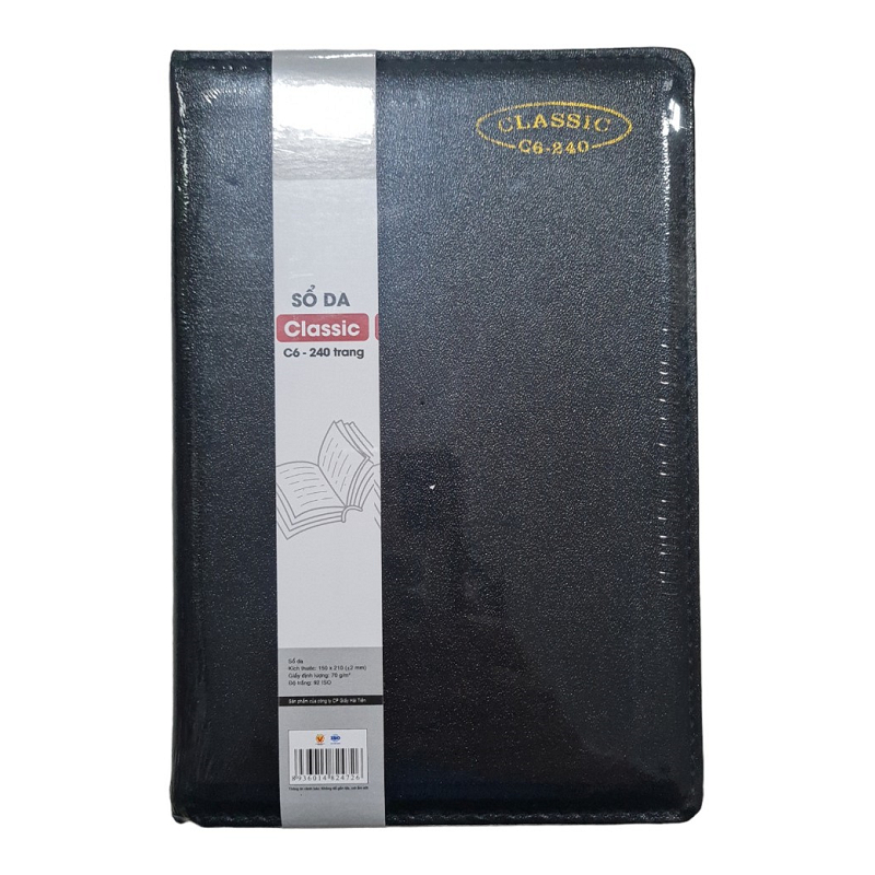 Sổ da Classic C6 Hải Tiến 4726 / Sổ da 240 trang khổ A5 kích thước 150x210mm