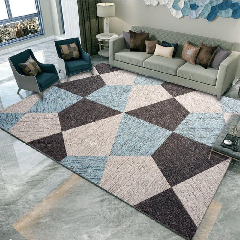 Thảm trải sàn phong cách hiện đại có thể giặt được dùng trang trí đầu giường phòng ngủ/phòng khách