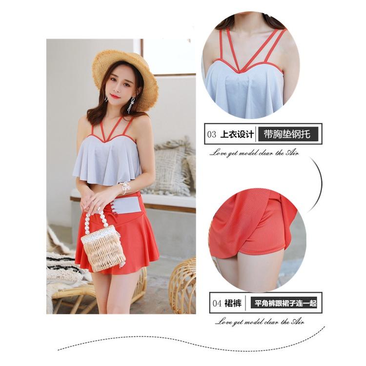 Bộ Đồ Bơi Nữ Bikini 2 Mảnh Đẹp Trẻ Trung Phong Cách Hàn Quốc