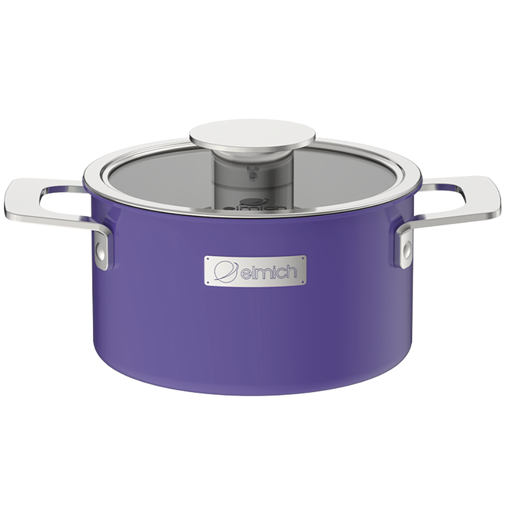 Nồi Inox Liền Khối Elmich Hera - Tím - 22Cm