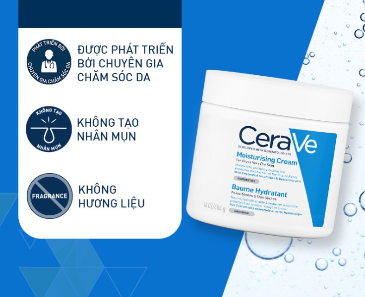 Kem dưỡng ẩm dành cho da khô Cerave Moisturizing Cream 454g