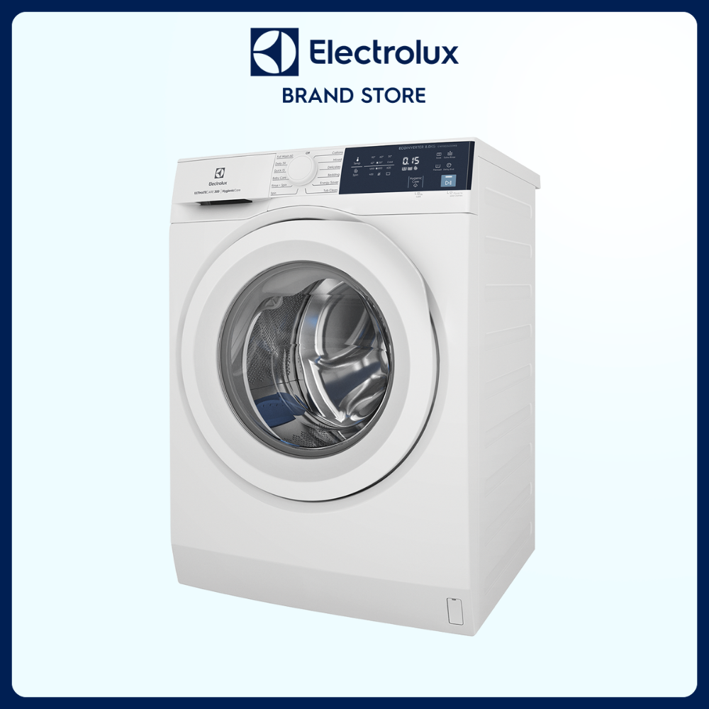 [Free Giao lắp] Máy giặt cửa trước Electrolux 8kg EWF8024D3WB - Giặt hơi nước diệt 99.9% vi khuẩn hiệu quả trên nhiều loại vải khác nhau, tiết kiệm điện năng [Hàng Chính Hãng]