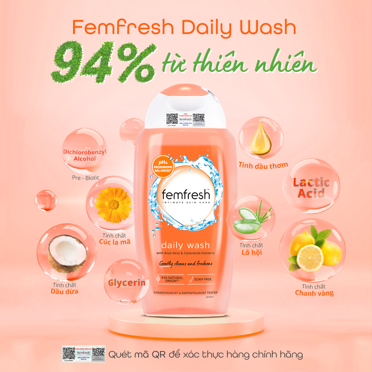 Dung Dịch Vệ Sinh Phụ Nữ Femfresh Daily Wash DDVS Phụ Nữ Intima 250ml