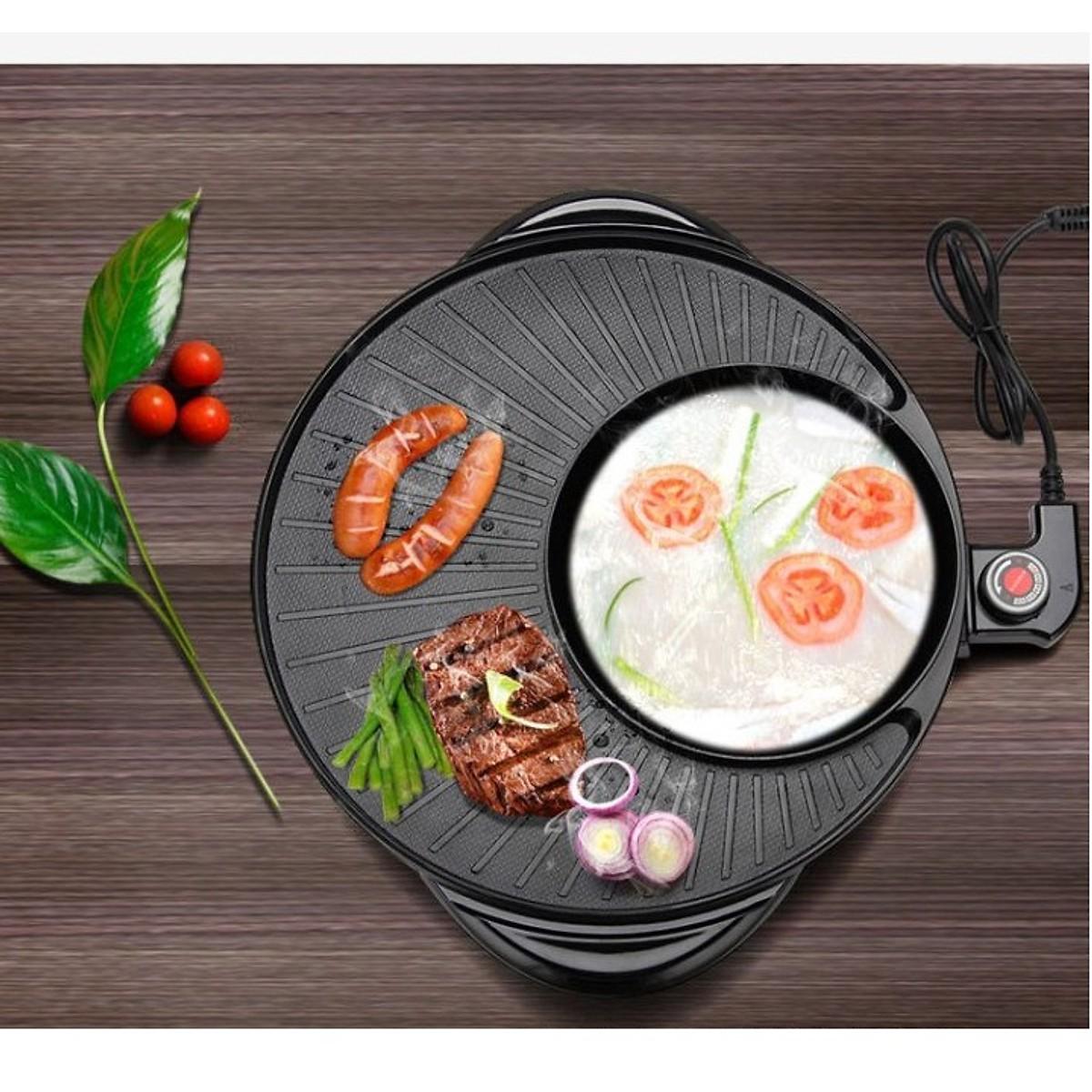 Bếp Nướng Bbq Đa Năng 2 Trong 1 Vừa Nướng Vừa Lẩu Tiện Dụng  - Hàng Chất Lượng