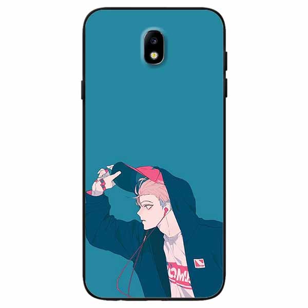Ốp lưng dành cho Samsung J3 Pro mẫu Cậu Bé Tai Nghe Đỏ