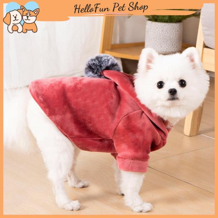 Áo Hoodie nhung cao cấp cho thú cưng - Áo cho chó mèo mùa đông
