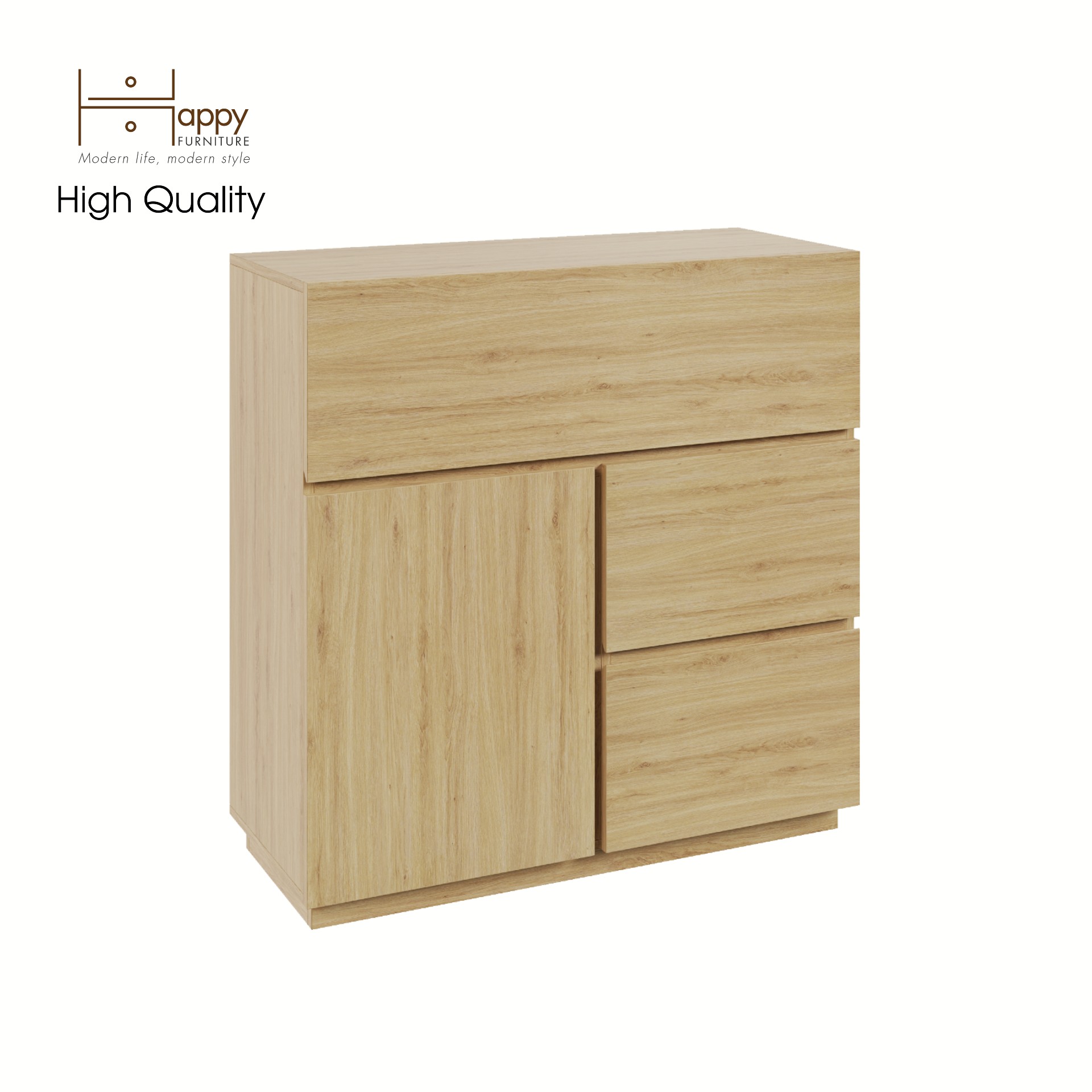 [Happy Home Furniture] MACRO, Tủ đựng đồ 1 cánh mở - 3 ngăn kéo , 100cm x 40cm x100cm ( DxRxC), THK_041