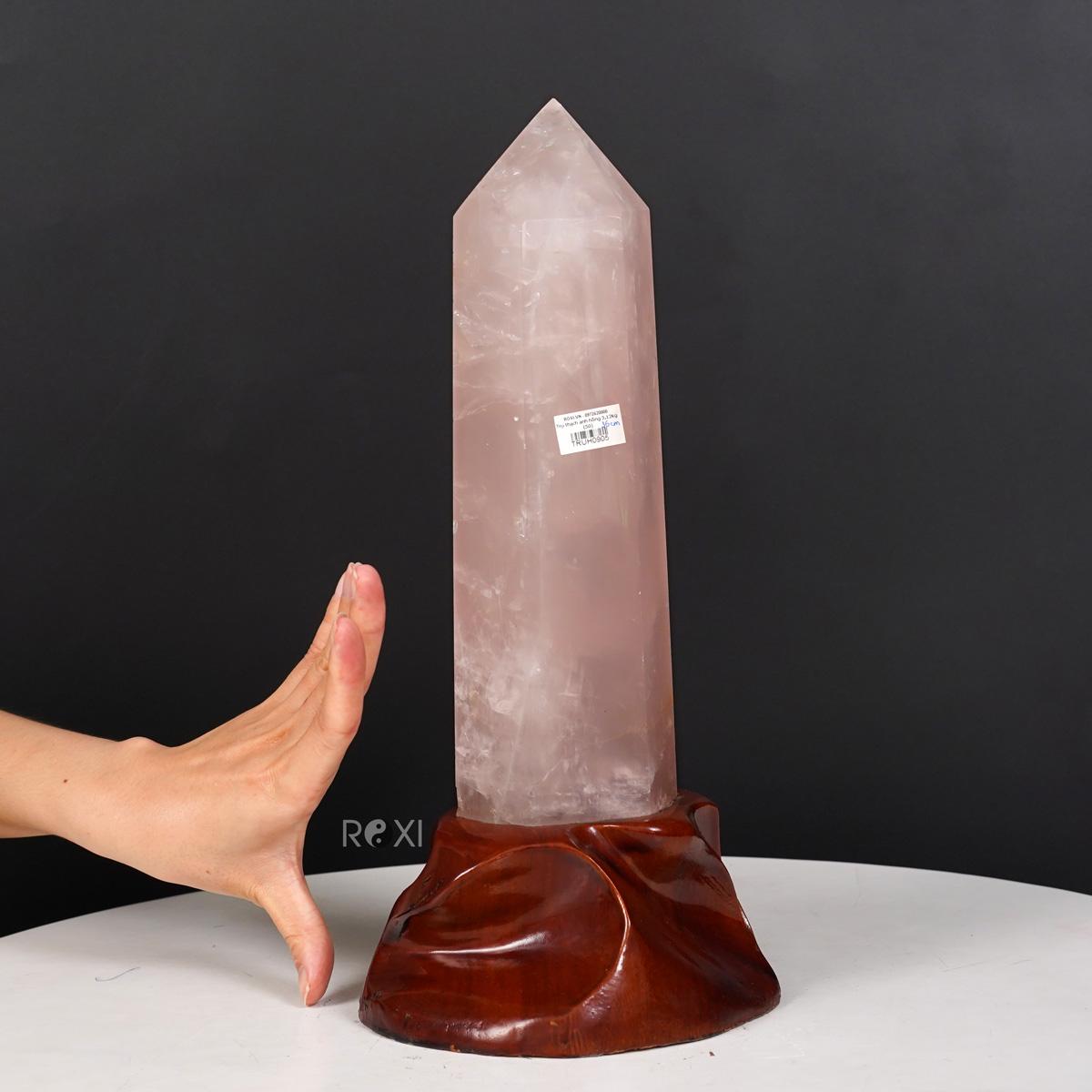 Trụ Đá Thạch Anh hồng 3,12kg - 36cm