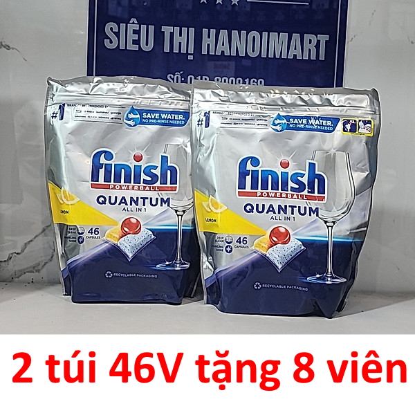 VIÊN RỬA CHÉN BÁT FINISH QUANTUM TÚI 100 VIÊN VIÊN RỬA CHÉN BÁT FINISH QUANTUM TÚI 100 VIÊN