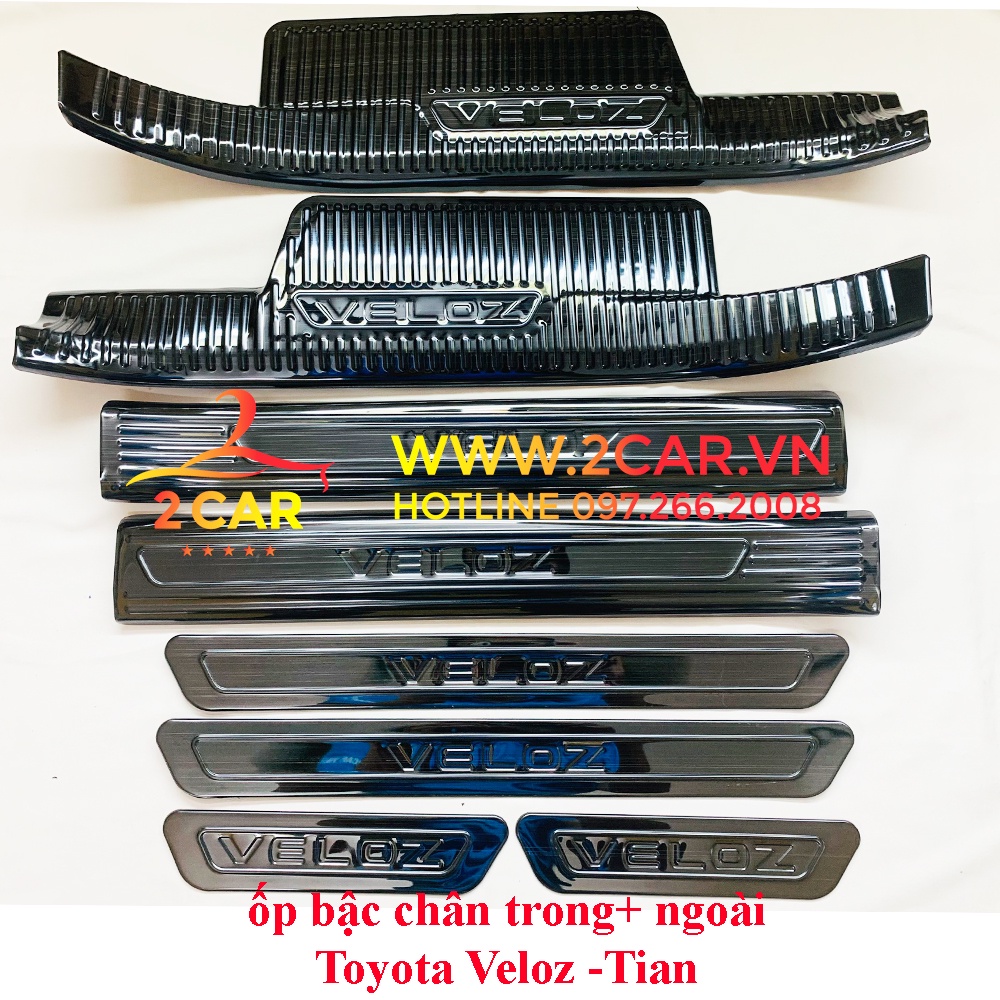 Ốp Bậc Cửa, Nẹp Bước Chân xe TOYOTA VELOZ 2022-2023 HàngTitan