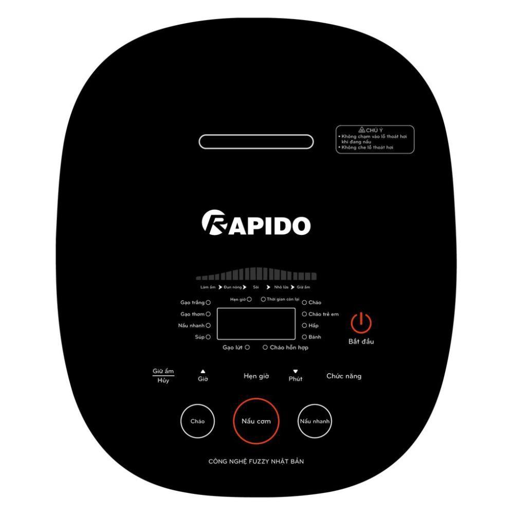 Nồi cơm điện tử Rapido RC Dung tích 1.5L nấu cực nhanh, ngon cơm, tiết kiệm điện