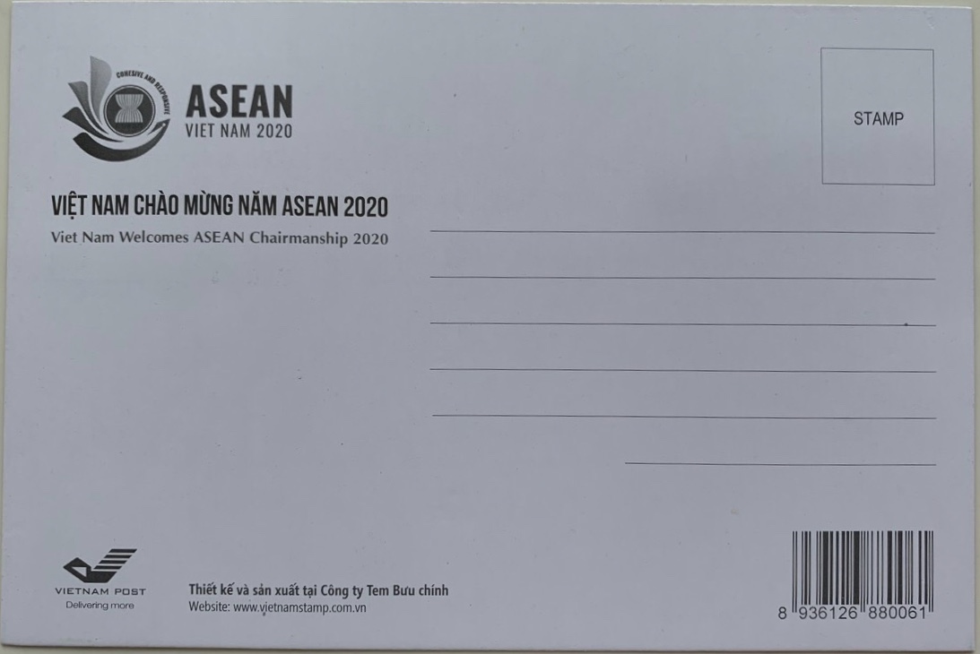 MC card Việt Nam Chào mừng Asean 2020.