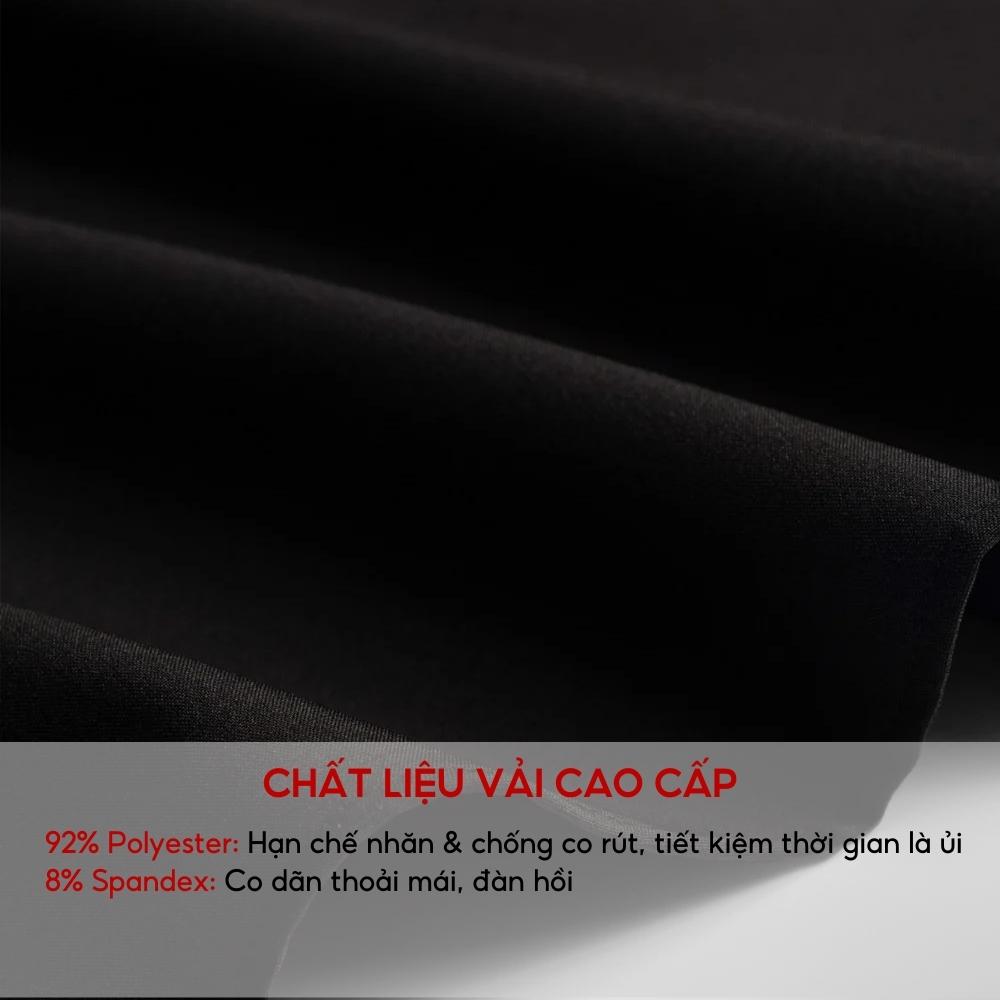 Áo Sơ Mi nam trơn Tay Dài  Cao cấp Biluxury 4SMDB003DEN  Công sở chống nhăn , mềm , thấm hút mồ hôi