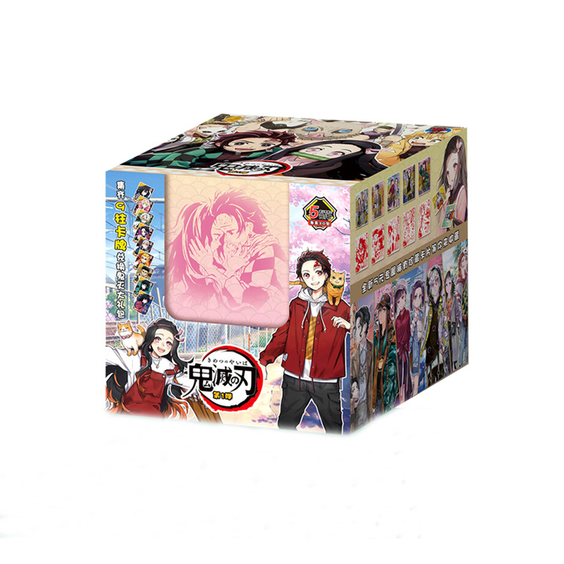 (FULL BOX) Hộp Thẻ Bài Anime Kimetsu No Yaiba ảnh thẻ nhân phẩm ngẫu nhiên chibi xinh xắn giá rẻ ( hộp 20 pack)