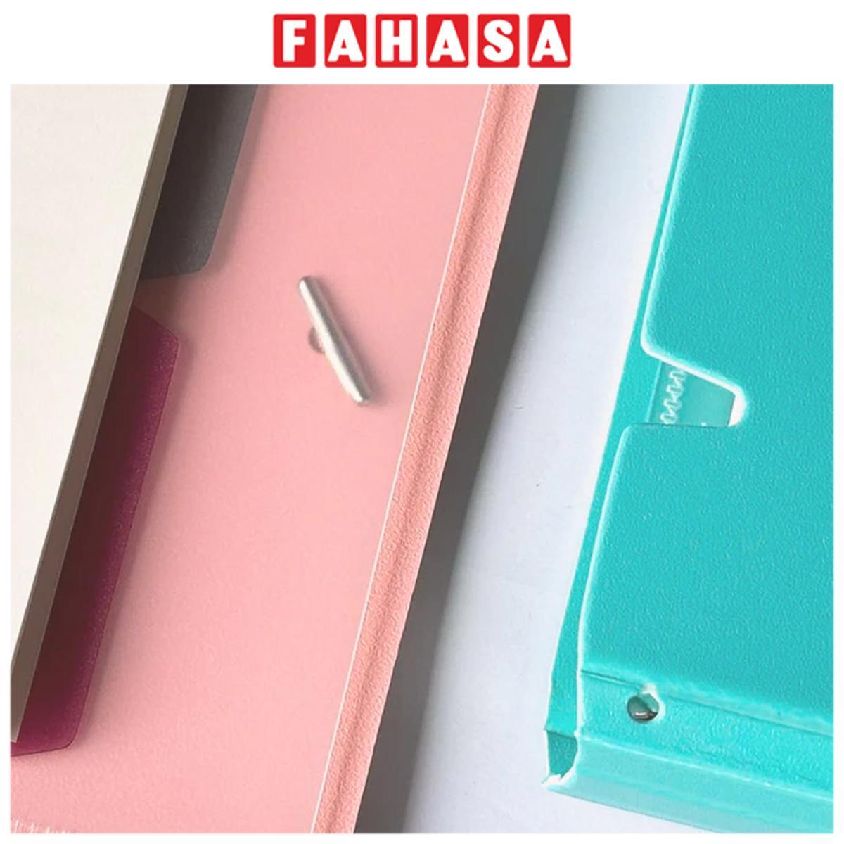 Sổ Còng Trang Trí A5 Bìa Cứng - 80 Trang - 6 Lỗ Charm Dây Tone Pastel - Sworld ST6191-PE - Purple