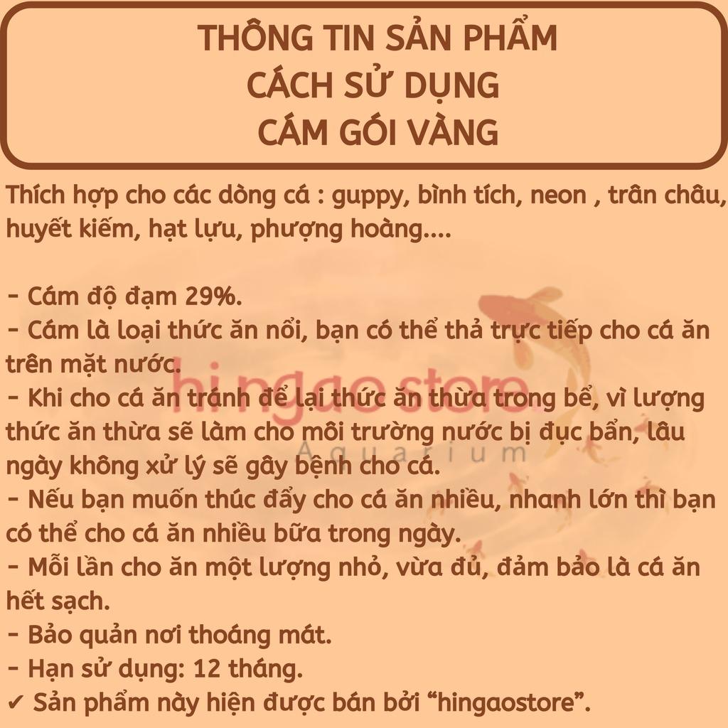 10 Gói Cám Gói Vàng dành cho mọi loại cá thủy sinh 20g - Thức ăn cá cảnh - Hingaostore.