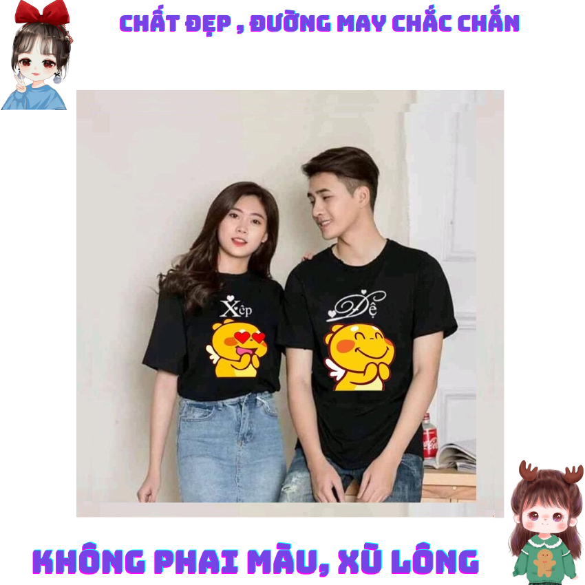 Áo Đôi Đẹp Nam Nữ Mùa Hè TT02, Áo Đôi Với Người Yêu In Đệ Xếp ý Nghĩa