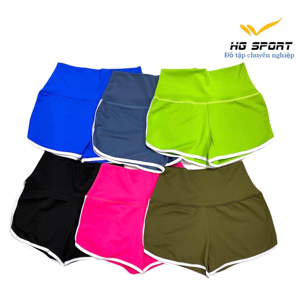 Đồ Tập Gym, Aerobic, Thể Thao nữ, Quần Đùi Lưng Cao Hg Sport QD001