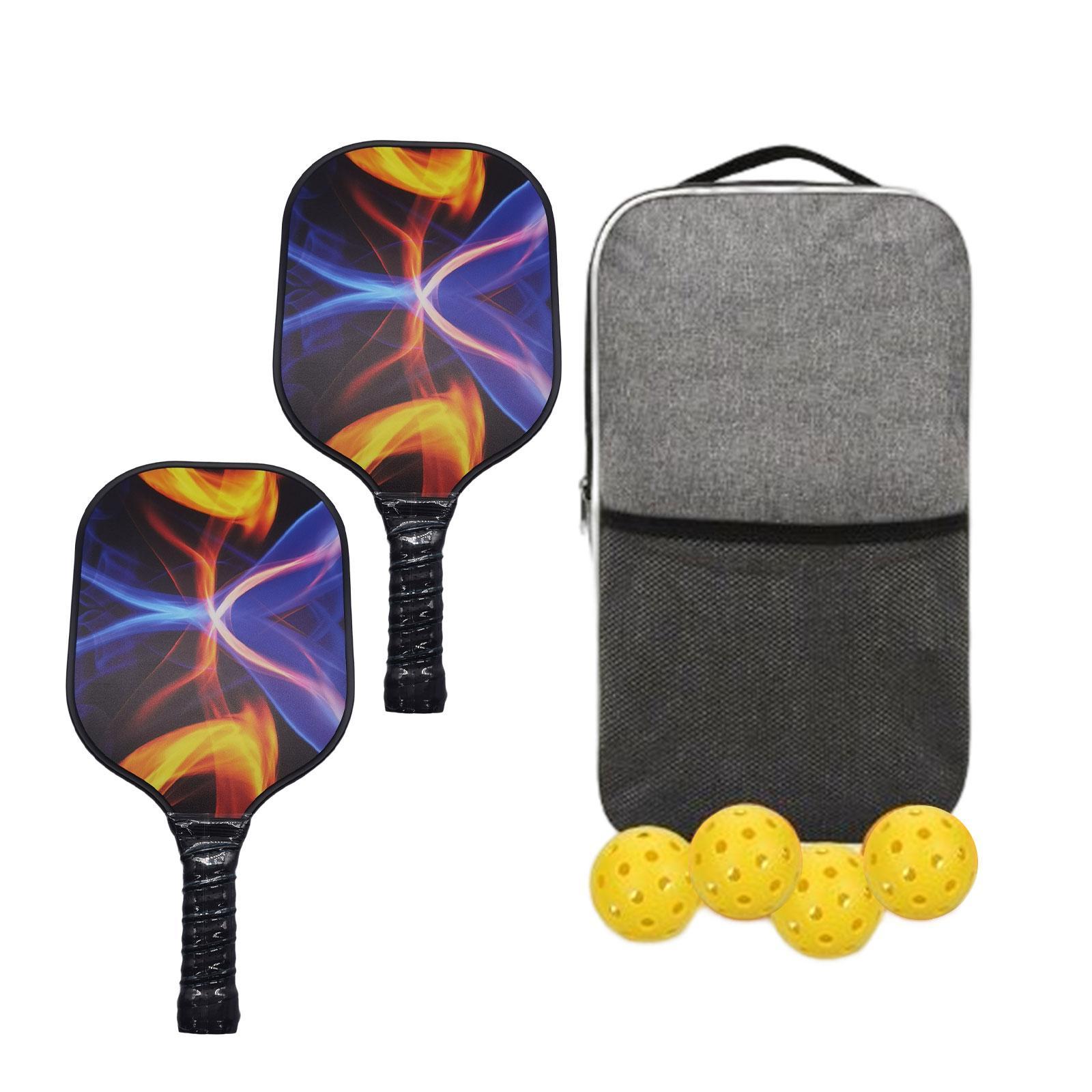 Pickleball Paddles Set of 2 Indoor Outdoor Pickleballs Balls with Storage Bag Pickleball Racquets for Beginner to Advanced Player