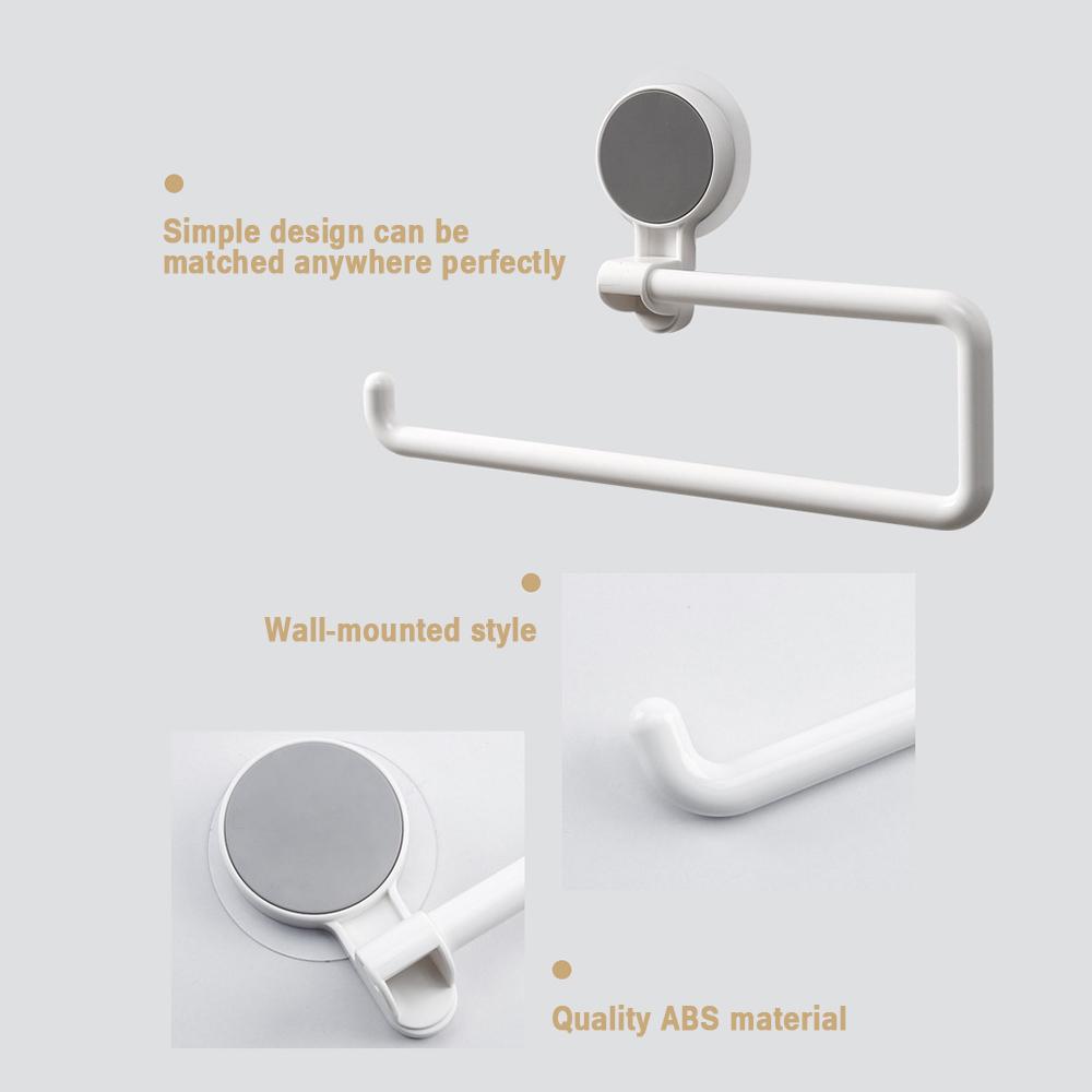 Giá đỡ khăn giấy treo tường siêu dính bền chắc, dùng cho phòng bếp, phòng tắm, khách sạn