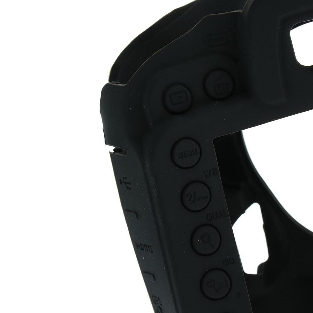 Silicone Case Cover Skin for Nikon D7100 D7200 Camera Protector Black