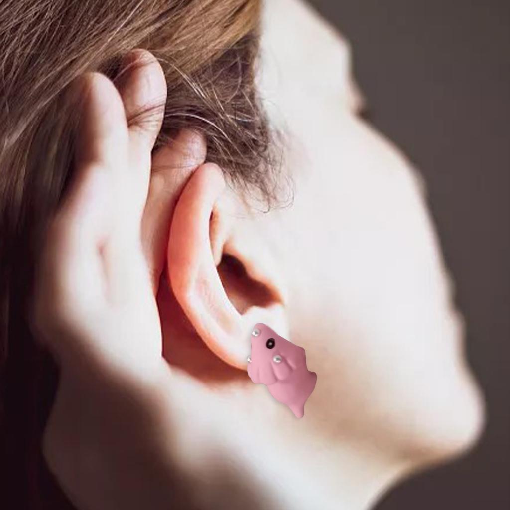 Cute Animal Biting Alloy Earrings Studs Korean version Mini Dog Gifts