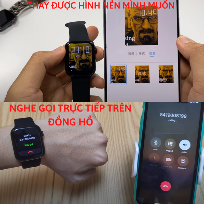 Đồng Hồ Thông Minh HW12 - Thay Được Hình Nền Tùy Ý , Nút Xoay Digital Crown, Pin Dung Lượng Cao Dùng Tới 5 Ngày