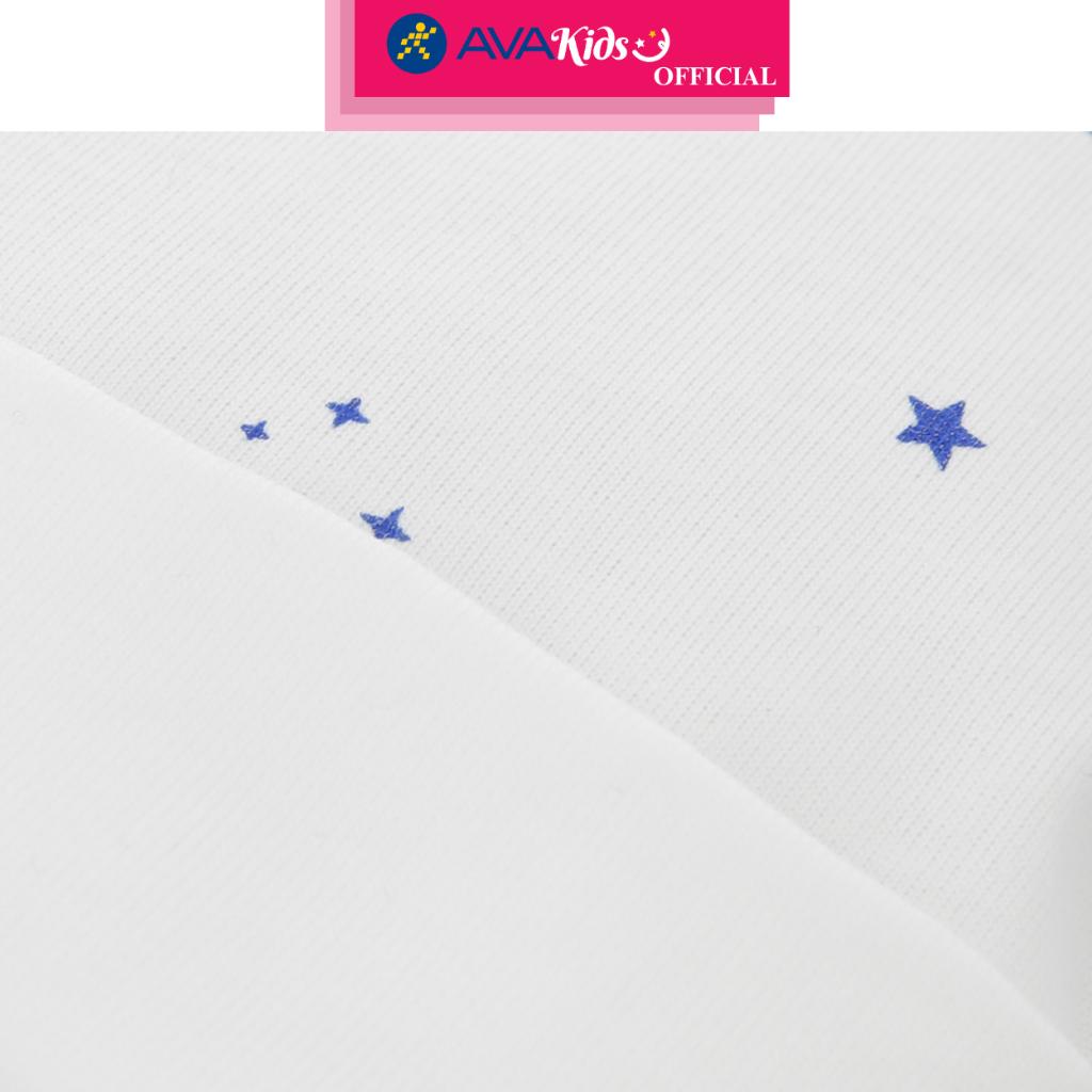 Nón sơ sinh in hình sao băng xanh IQ Baby màu trắng (0 - 6 tháng) - Hàng Chính Hãng