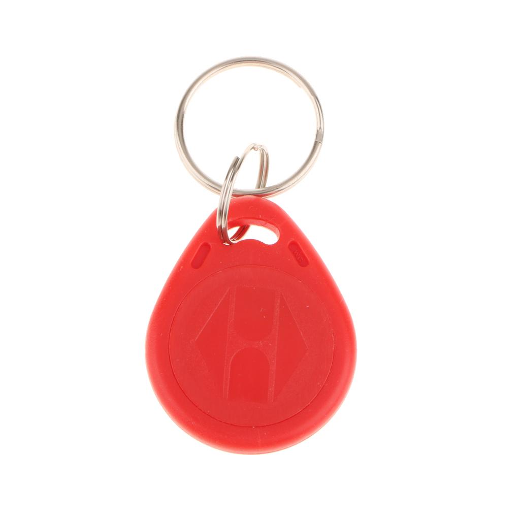 2x10Pcs 125KHZ RFID Proximity ID Card Token Tags Key Fobs Access System Red