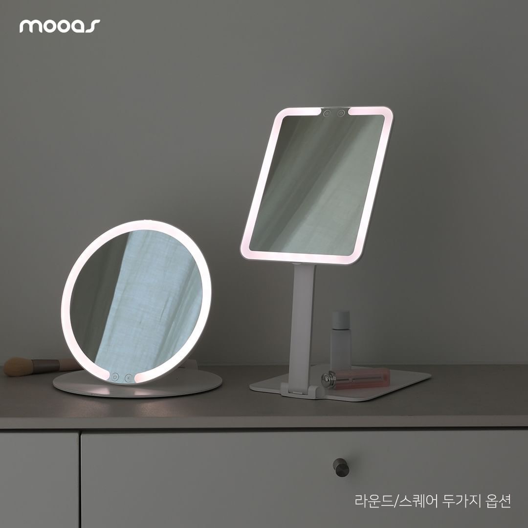 Gương trang điểm Led không dây Mooas Slim Hàng chính hãng