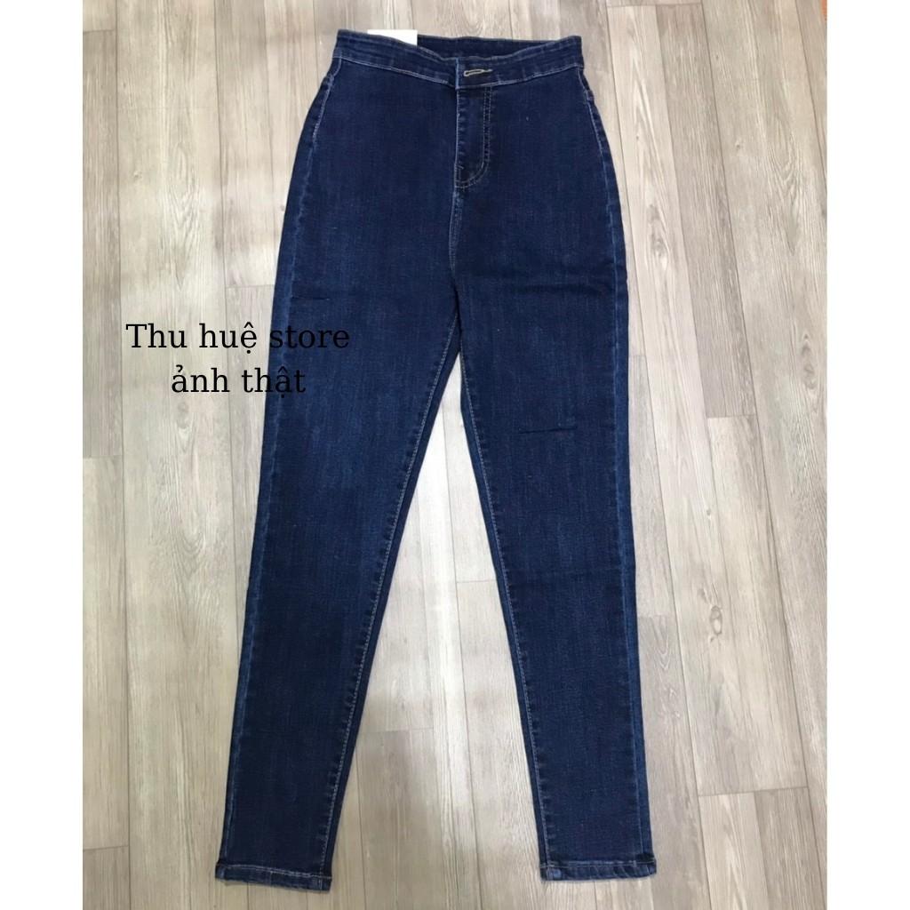Quần Jean Nữ Lưng Cao Rách Kiểu Chất Jean Co Giãn Chuẩn Xịn