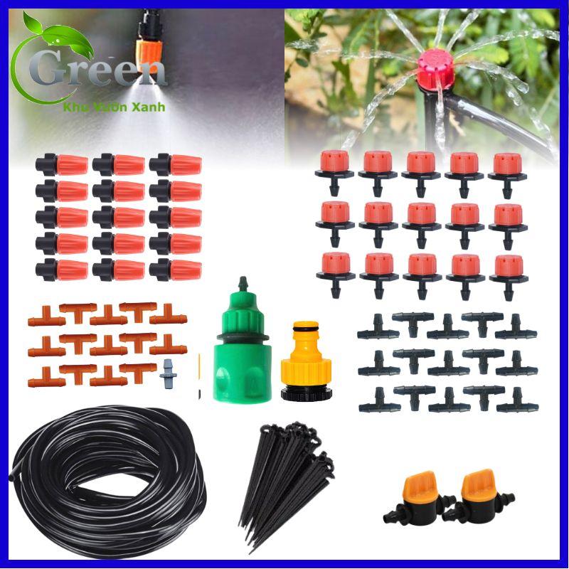 Bộ kit tưới nhỏ giọt 8 tia đỏ kết hợp phun sương 20/30 béc