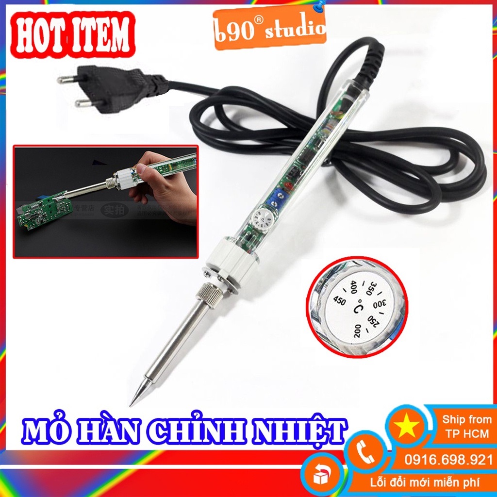 Mỏ Hàn Trong Suốt NO. 907S Có Thể Điều Chỉnh Nhiệt Độ 60W