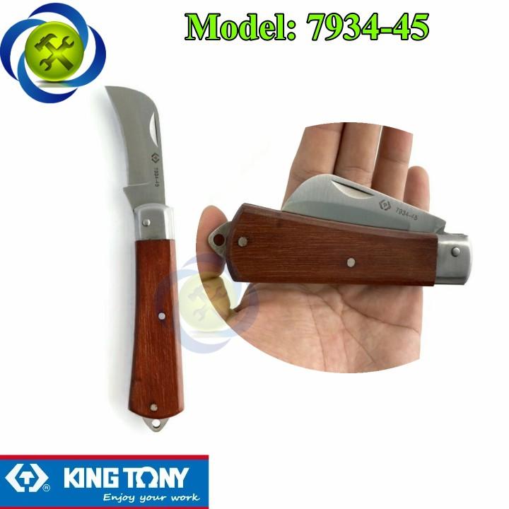 Dao thợ điện cán gỗ Kingtony 7934-45 loại xếp