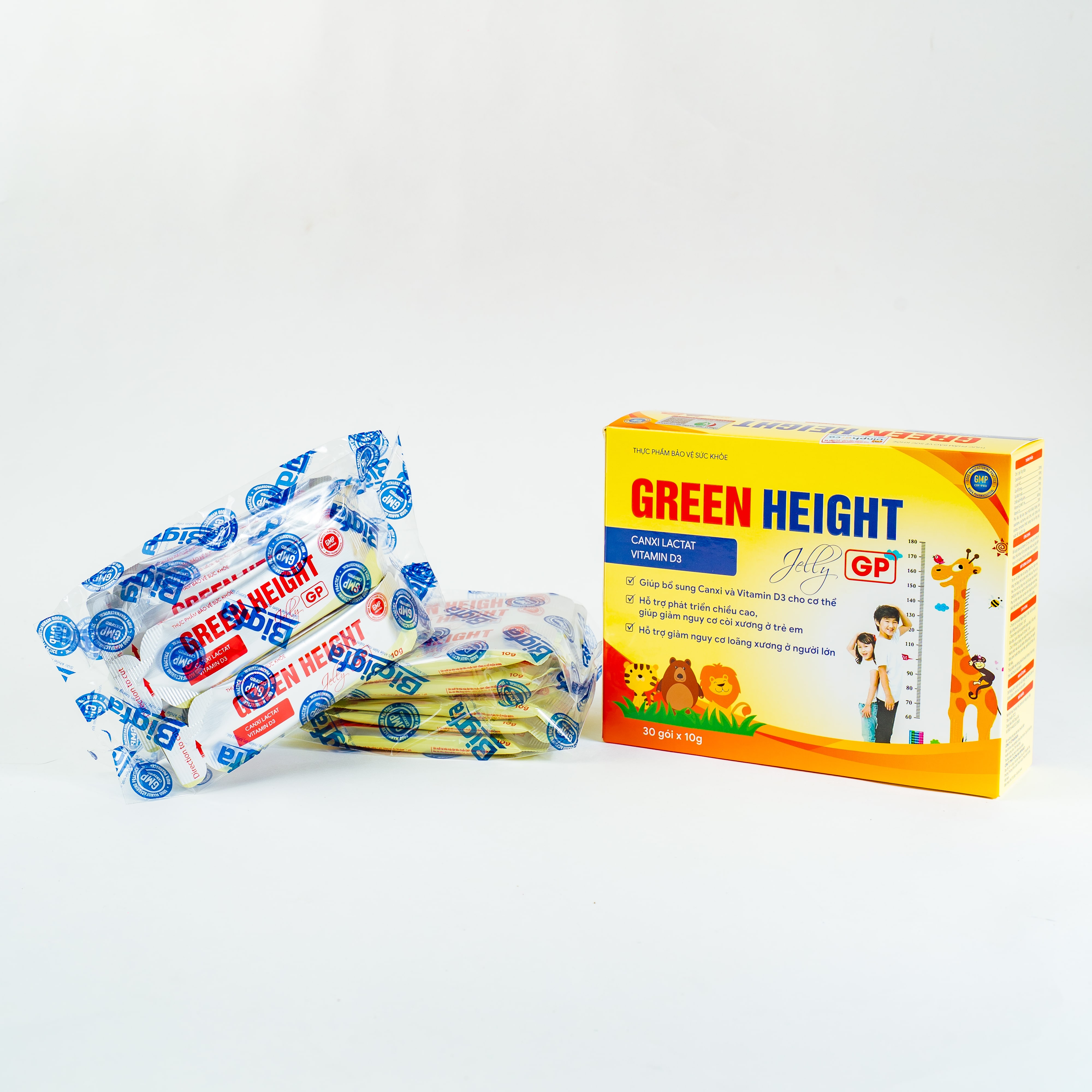 Thạch hỗ trợ tăng chiều cao Green Height - Hộp 30 gói