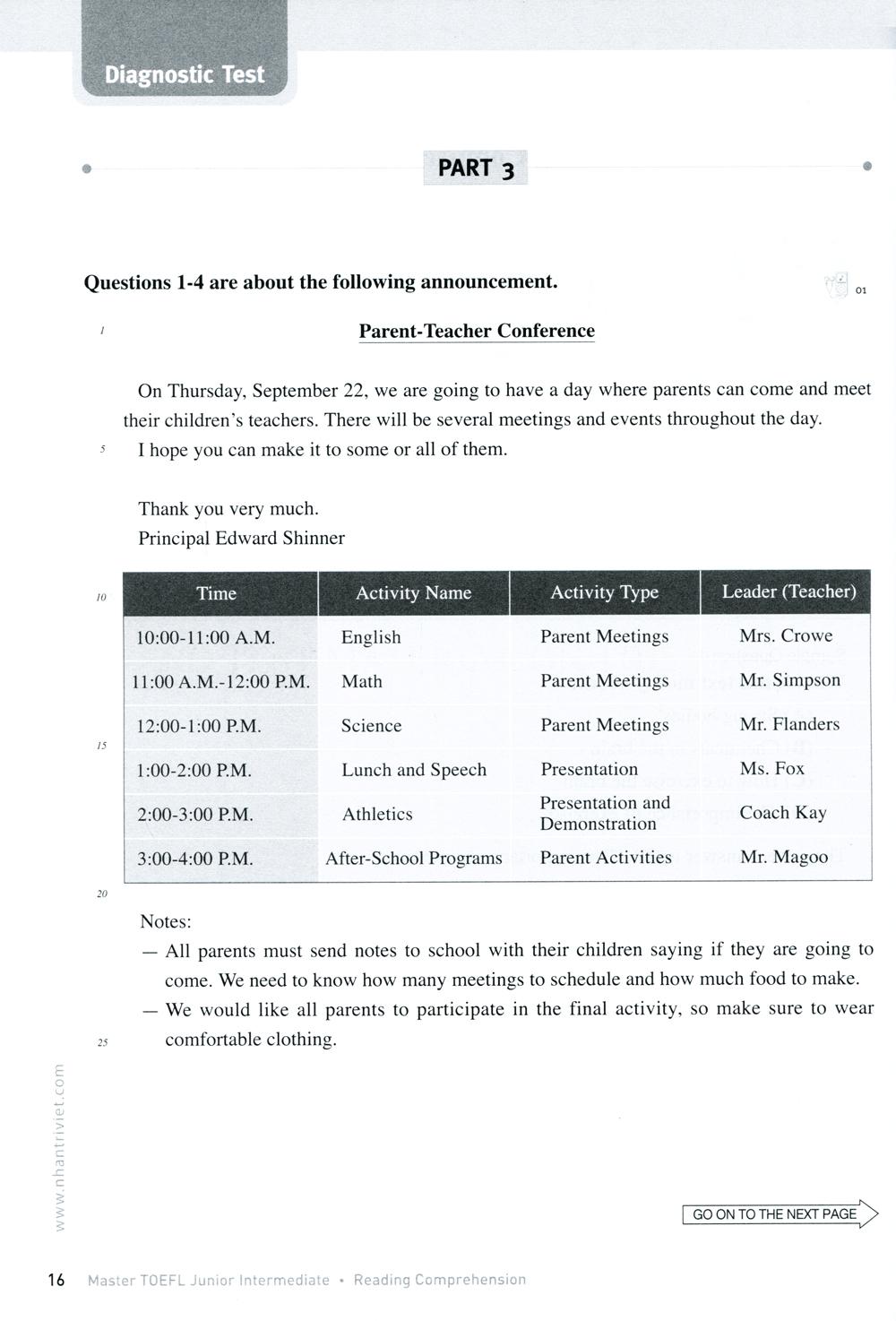Master Toefl Junior Intermediate: Reading Comprehension (Kèm Cd) - 2019
