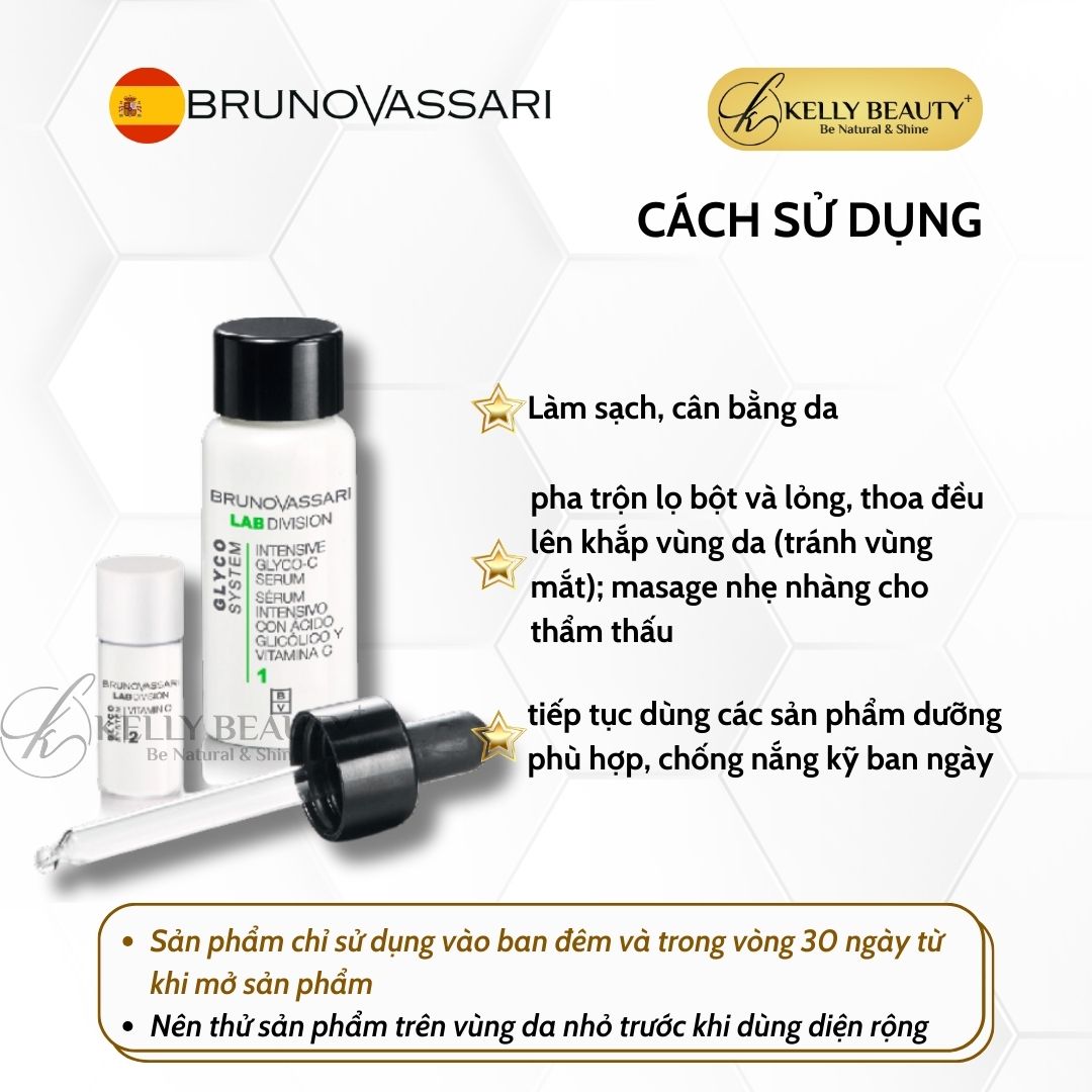 Huyết thanh chống lão hóa chuyên sâu Glycol System - Intensive Glyco C Serum - Bruno Vassari | Kelly Beauty