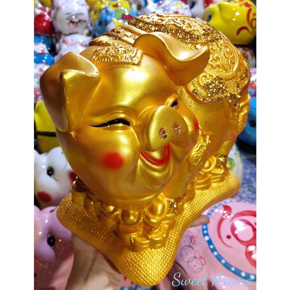 Heo Đất Vàng ĐỒNG TIỀN Cao Cấp Màu Vàng Sang Trọng Size 25cm * 23cm