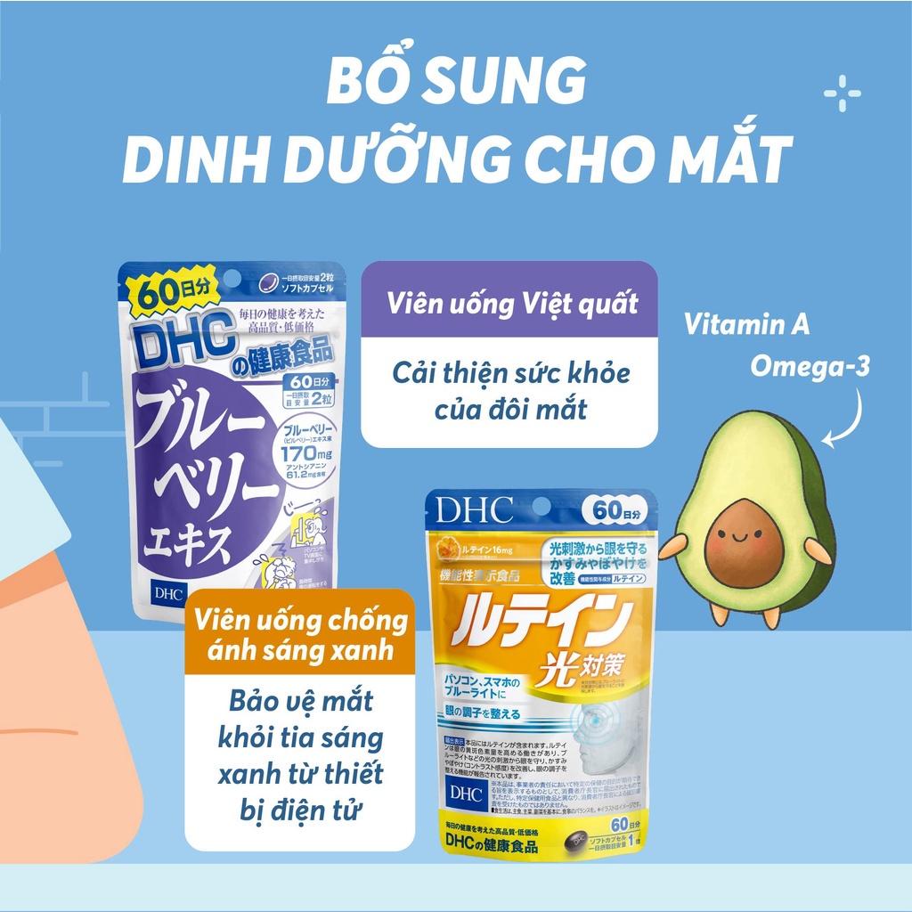 Viên Uống Hỗ Trợ Mắt Chống Ánh Sáng Xanh Dhc Lutein Blue Light Protection